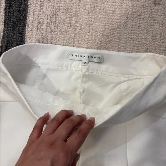 Trina Turk Women's White Straight Leg Pants - Picture 6 of 7